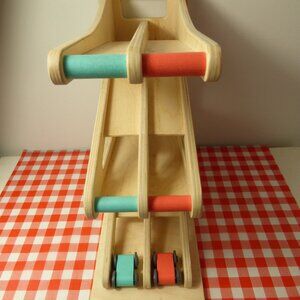 Lovevery Wood Car Ramp and Cars